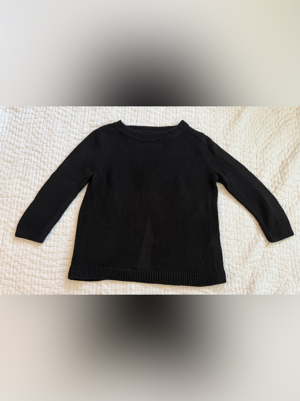 Banana Republic Black Crewneck Sweater with Open Back